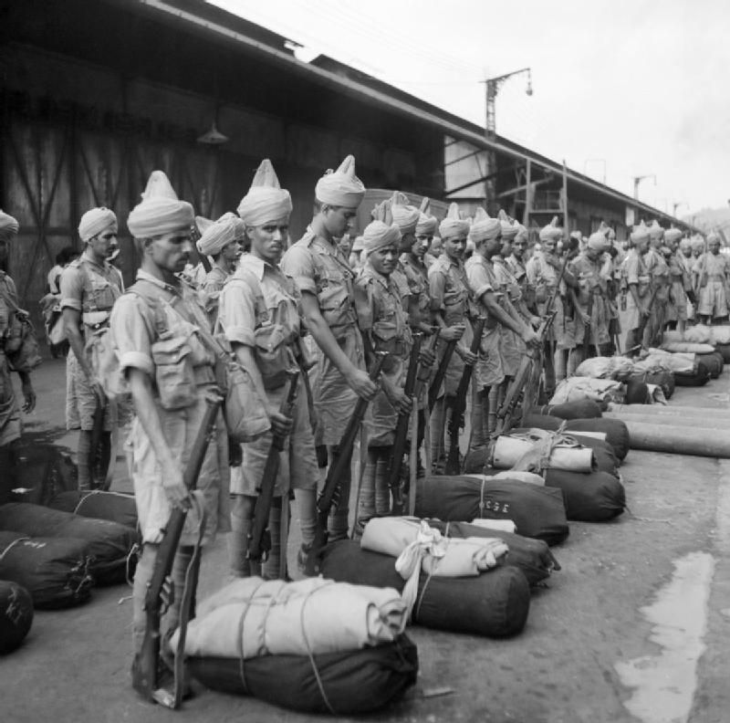 Newly arrived Indian troops
